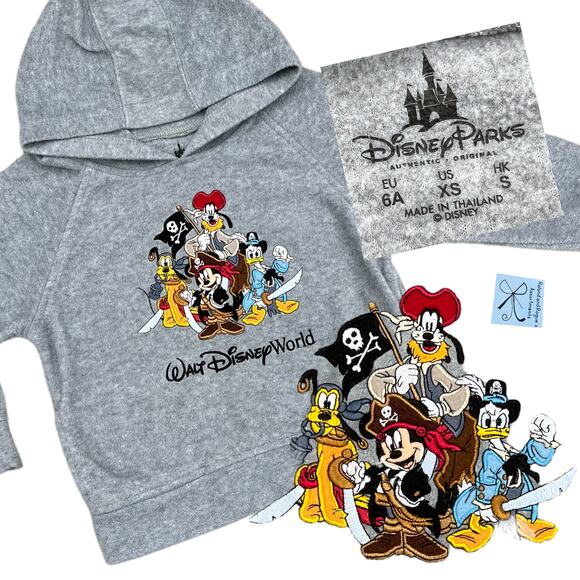 Disney Parks Walt Disney World Pirate Fab Four Hoodie Kids Sz XS - Picture 1 of 7